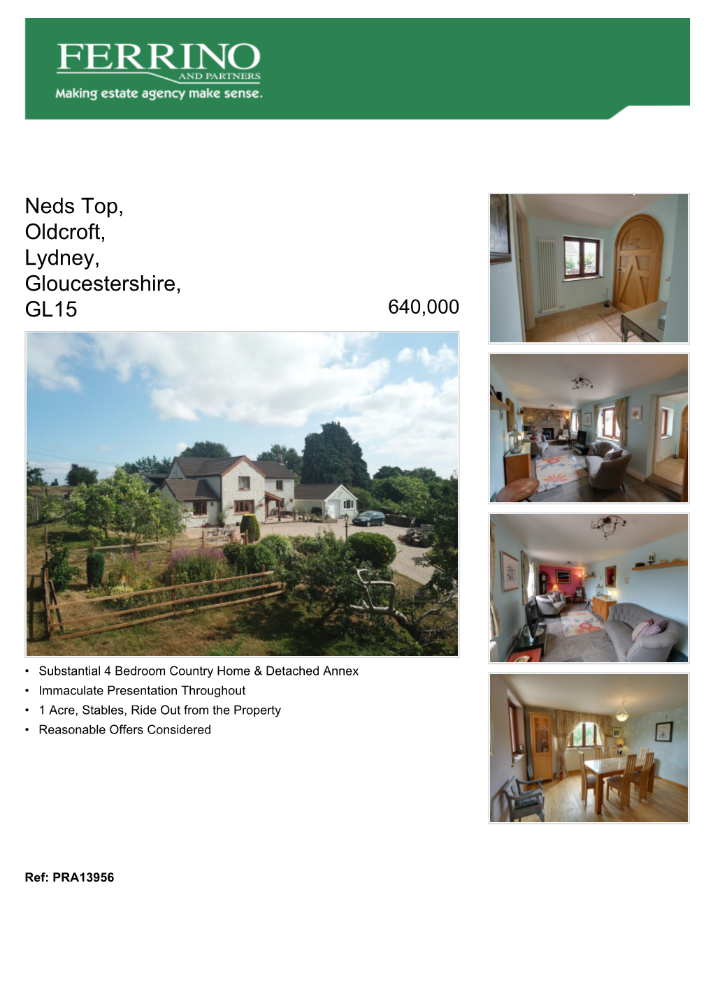 Neds Top, Oldcroft, Lydney, Gloucestershire, GL15 640,000