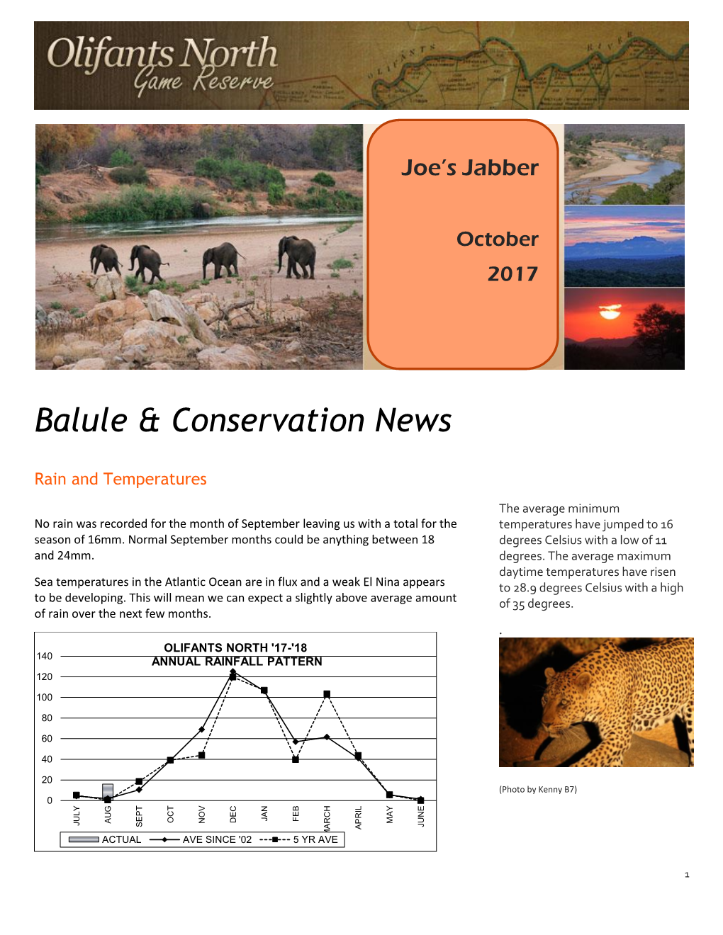 Balule & Conservation News