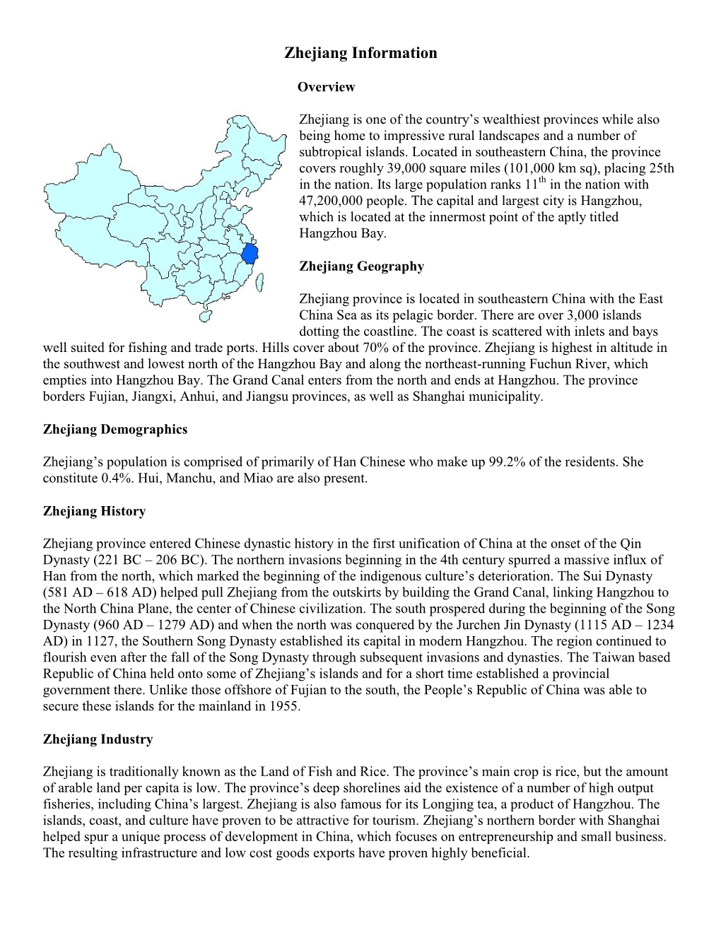 Zhejiang Information