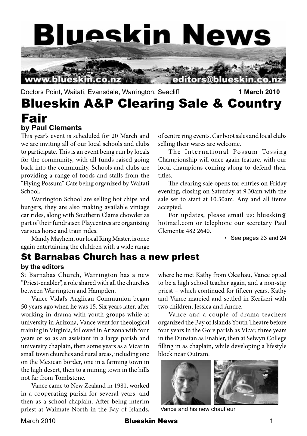 Blueskin A&P Clearing Sale & Country Fair