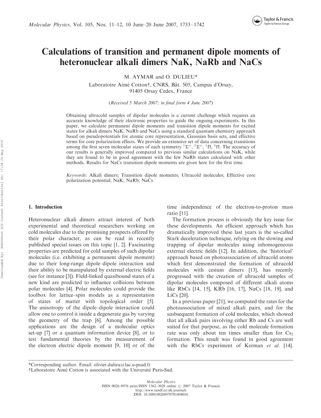 Calculations of Transition and Permanent Dipole Moments of Heteronuclear Alkali Dimers Nak, Narb and Nacs