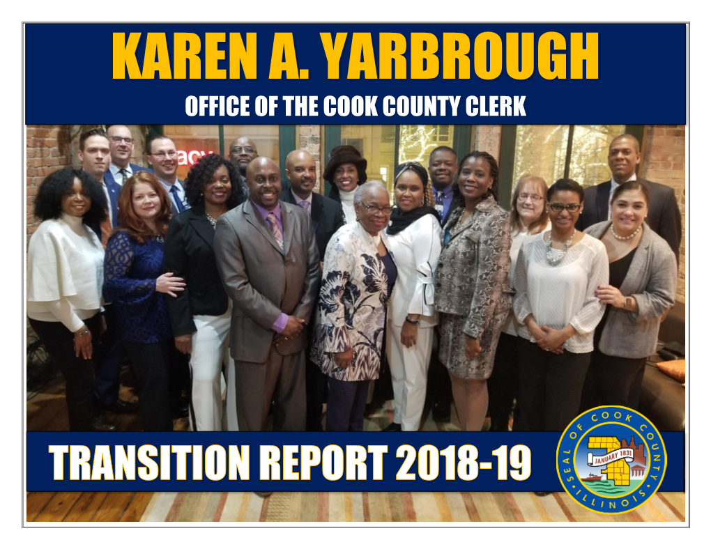 2019 Cook County Clerk S Transition Report