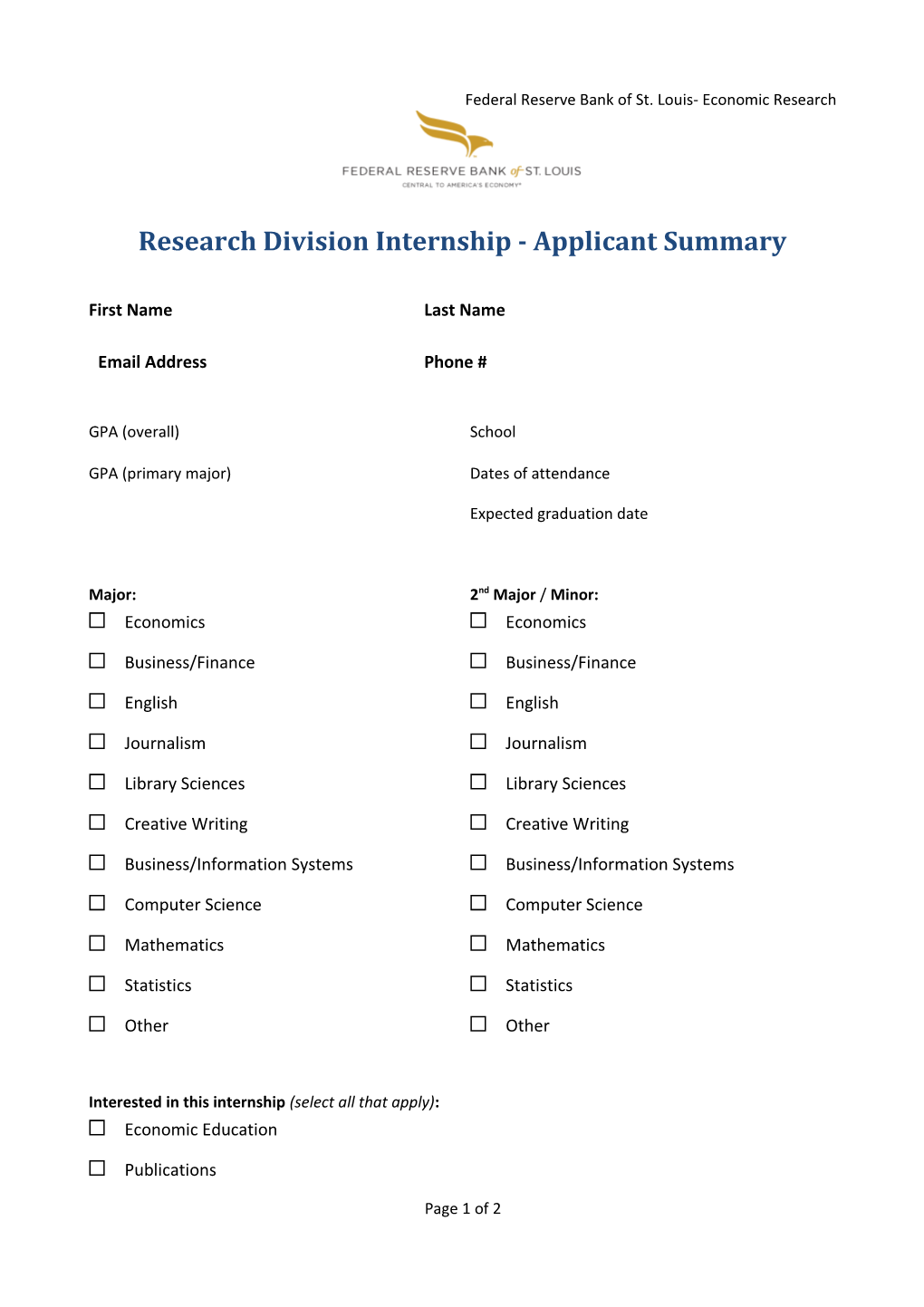 Federal Reserve Bank of St. Louis- Economic Research