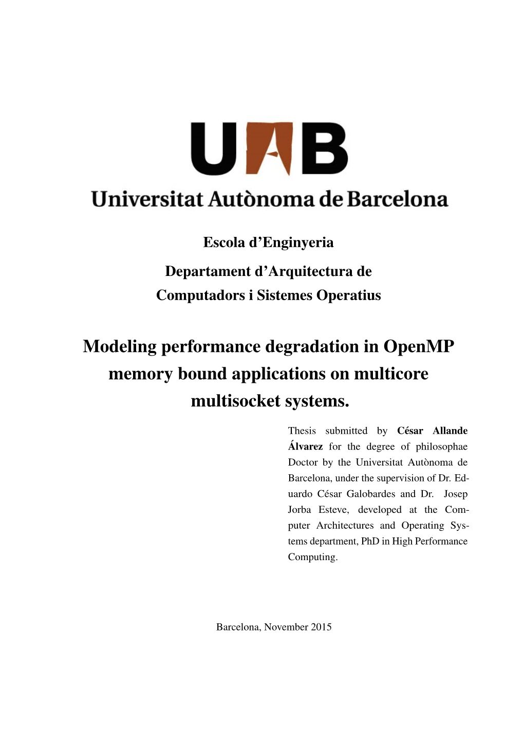 Modeling Performance Degradation in Openmp Memory Bound Applications on Multicore Multisocket Systems