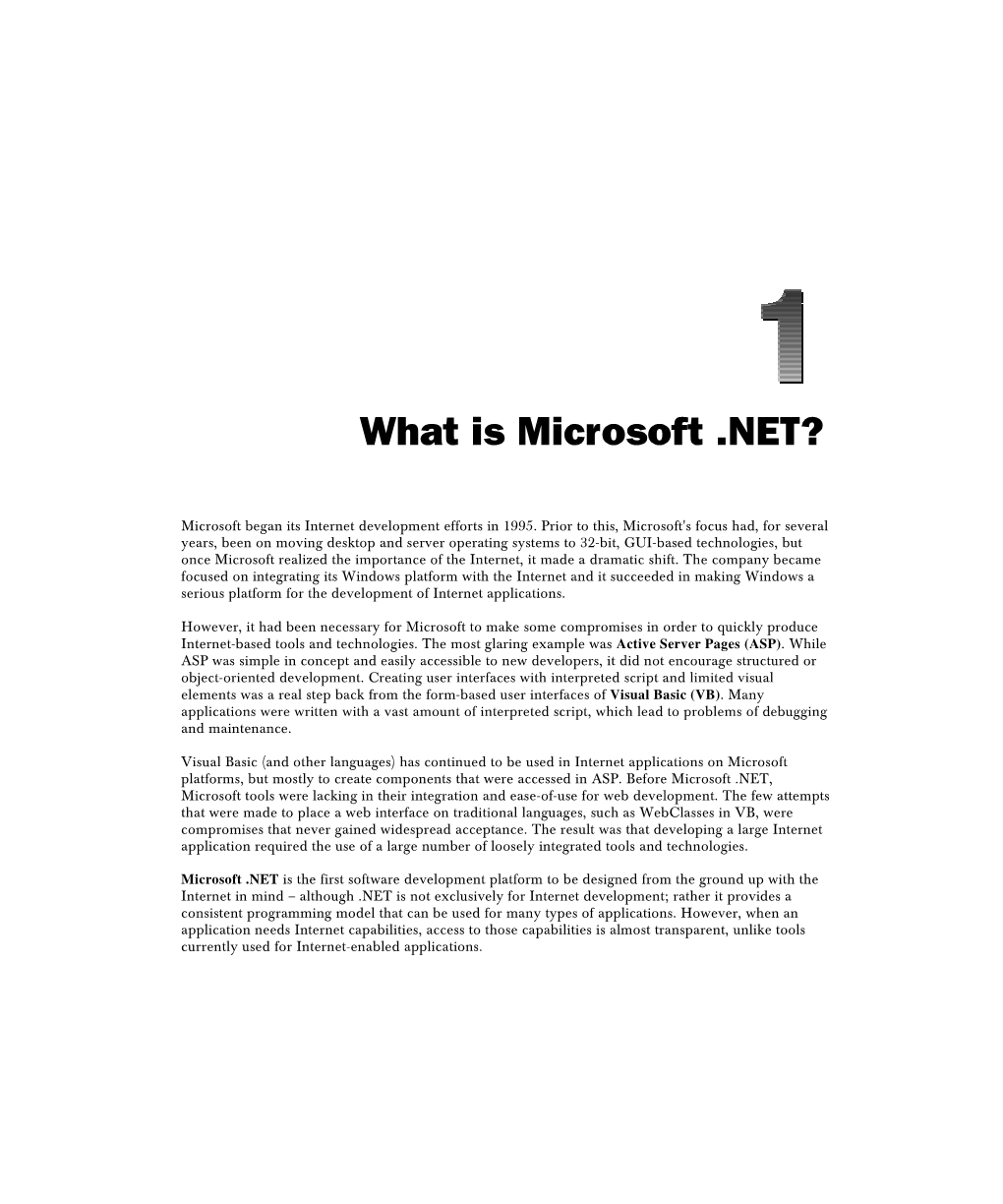 What Is Microsoft .NET?