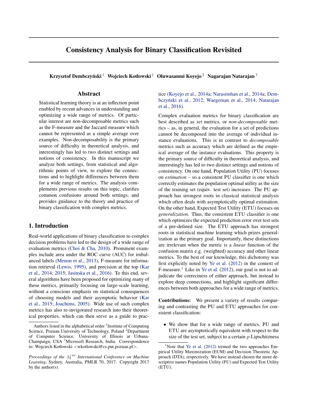 Consistency Analysis for Binary Classification Revisited