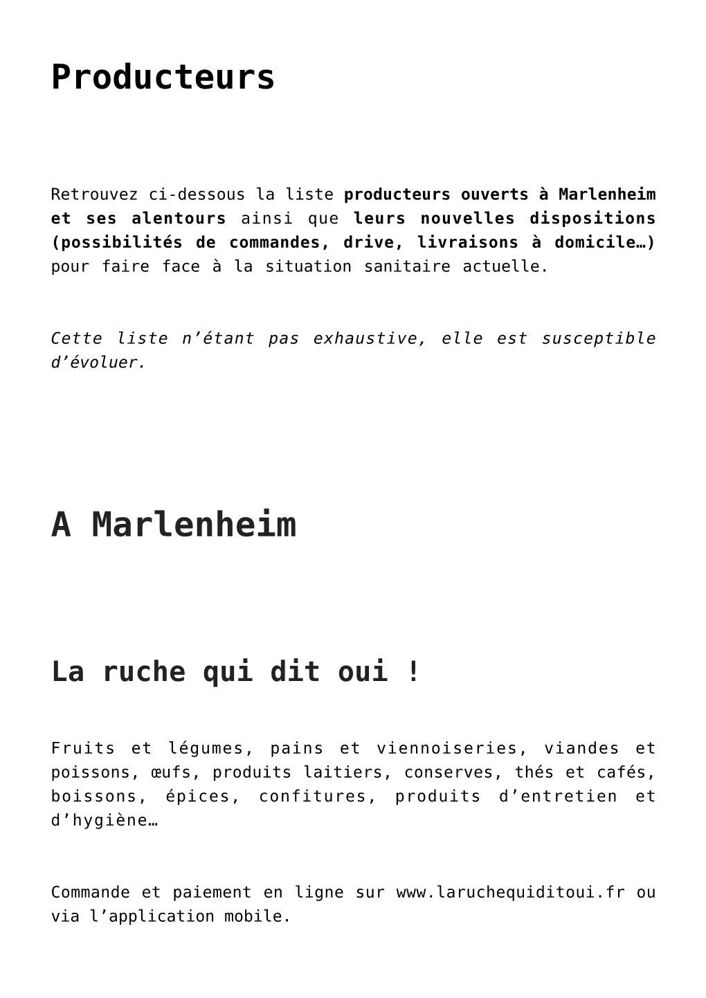 Producteurs a Marlenheim