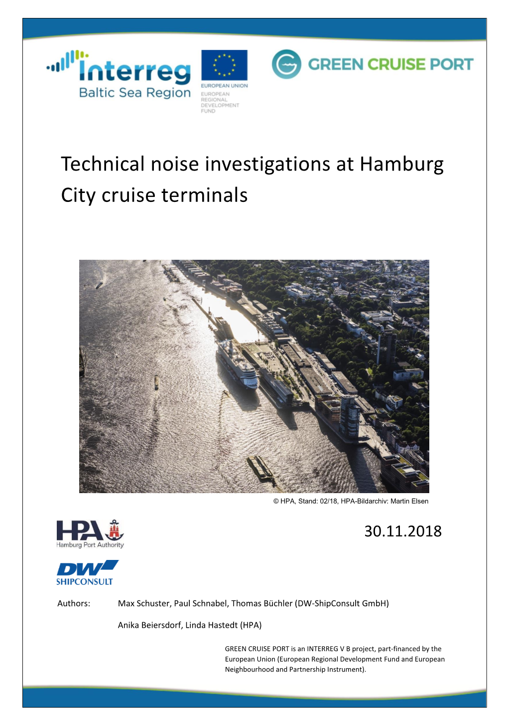 Technical Noise Investigations at Hamburg City Cruise Terminals