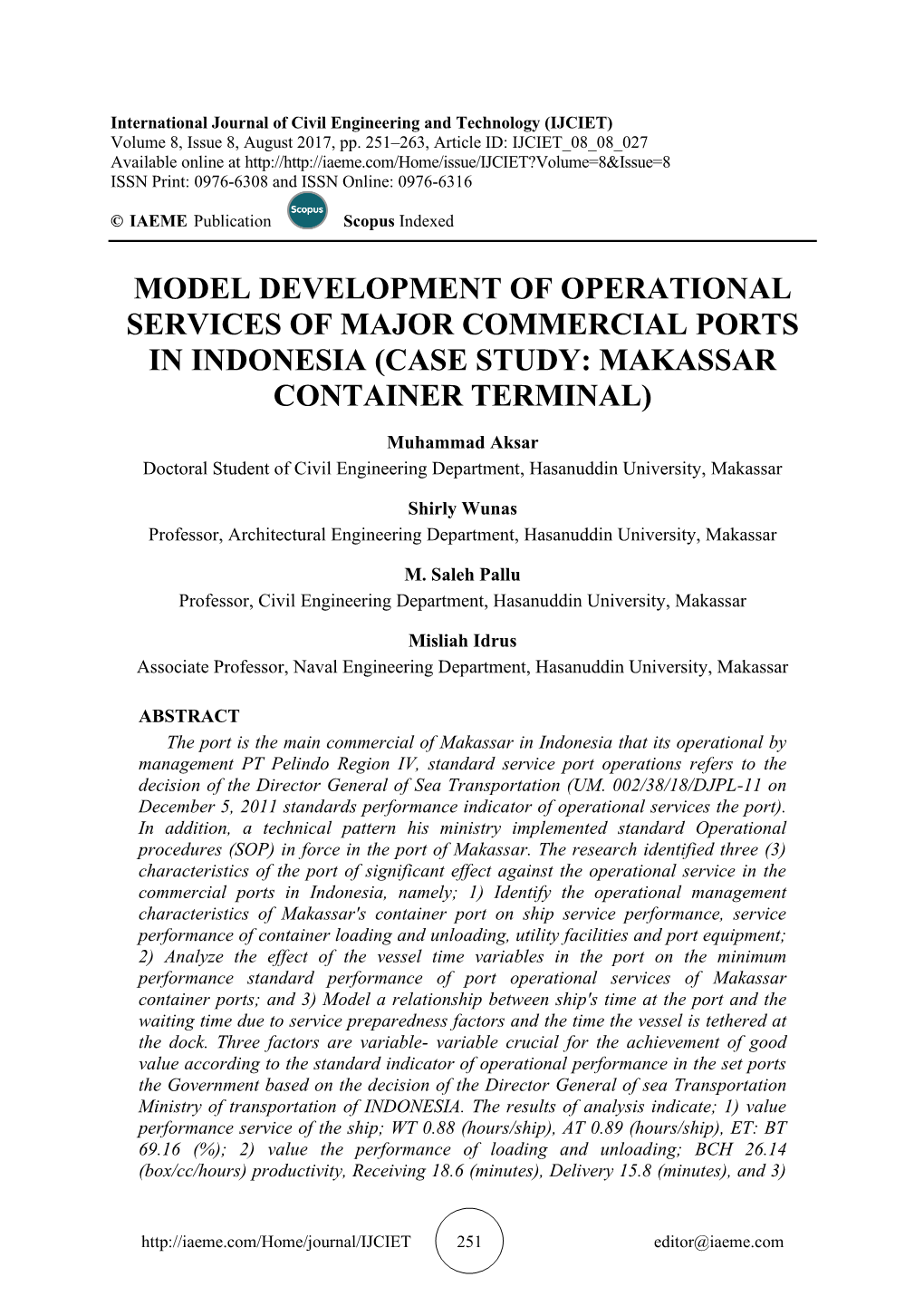 Case Study: Makassar Container Terminal)
