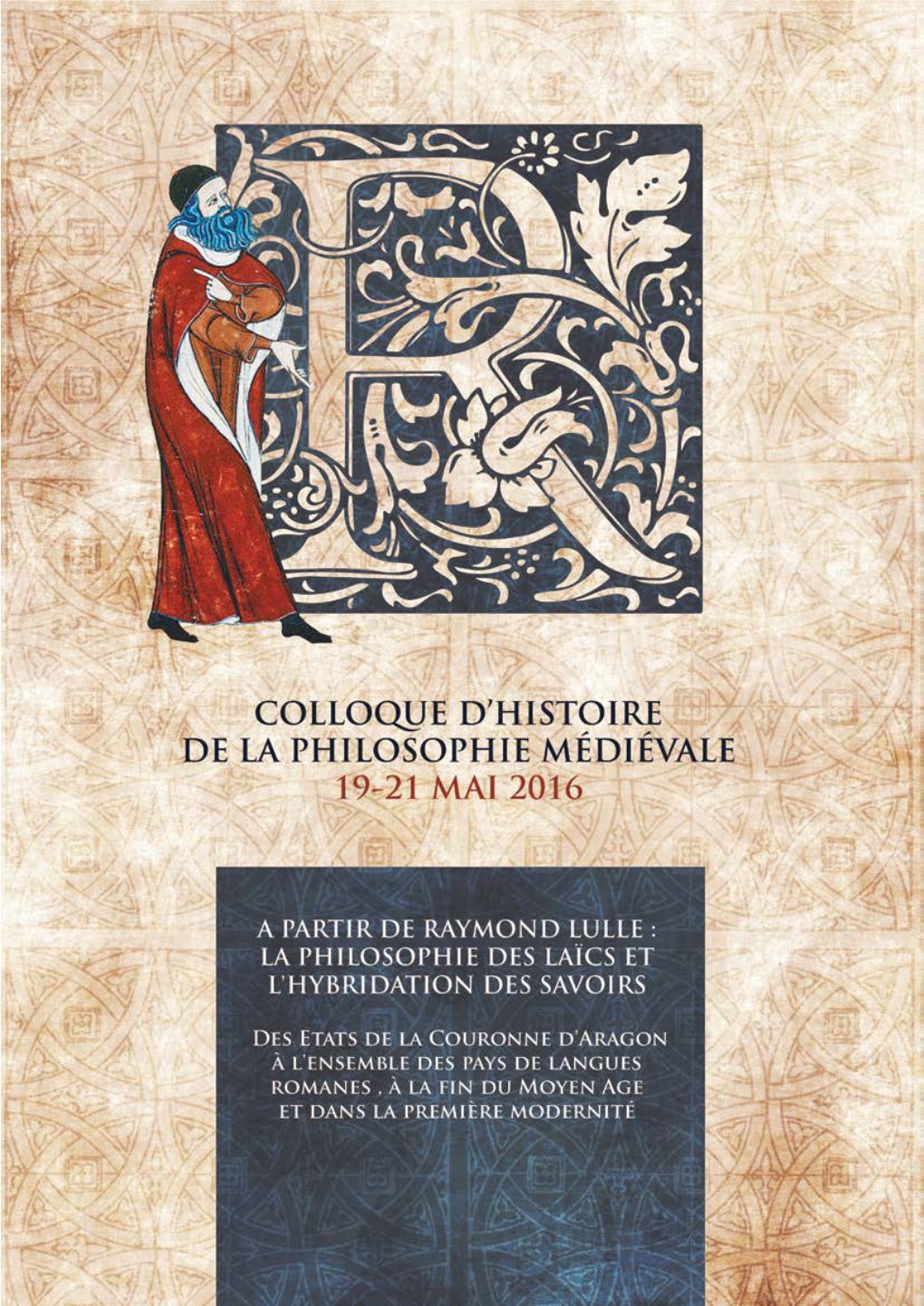 Programme Du Colloque D'histoire De La Philosophie Médiévale