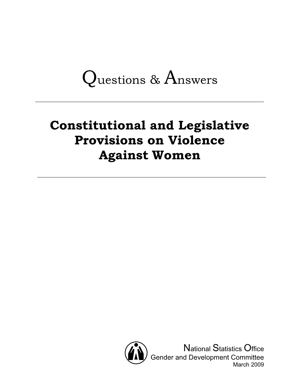 Qanda Constitutional and Legislative Provisions on Violence Against