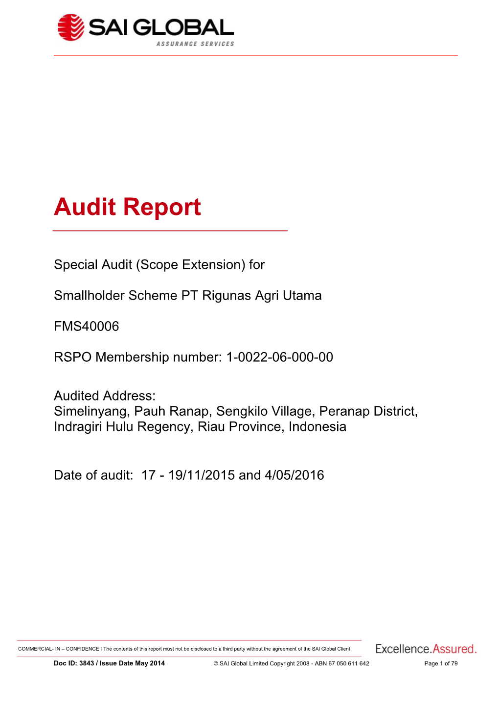 RSPO Audit Report