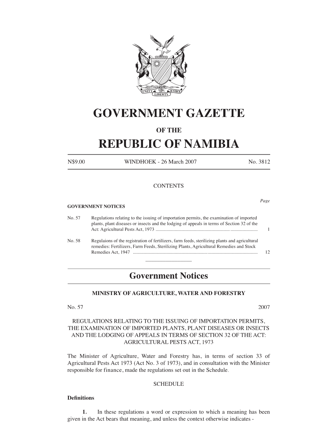 3812 Government Notice