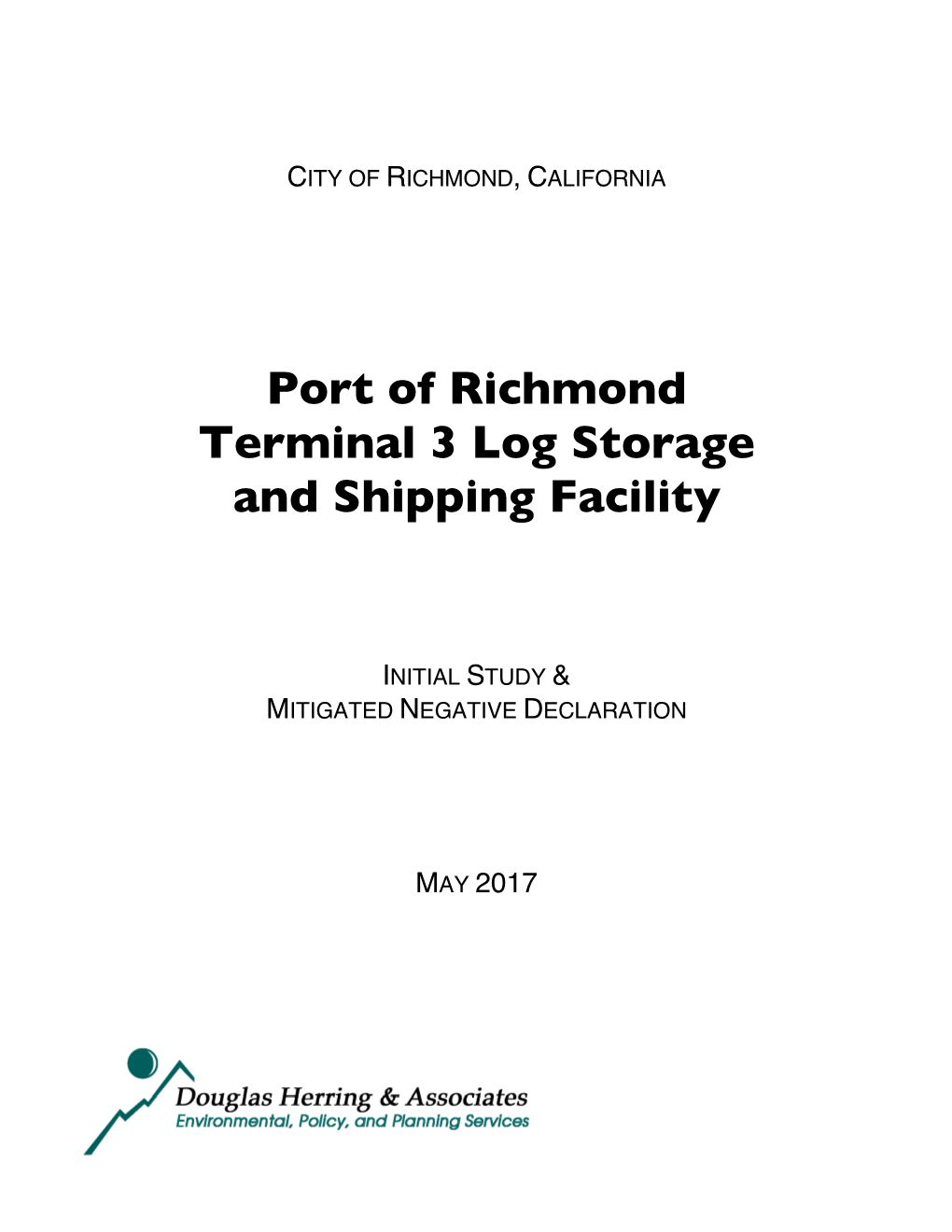 Port of Richmond Terminal 3 Log Storage and Shipping Facility