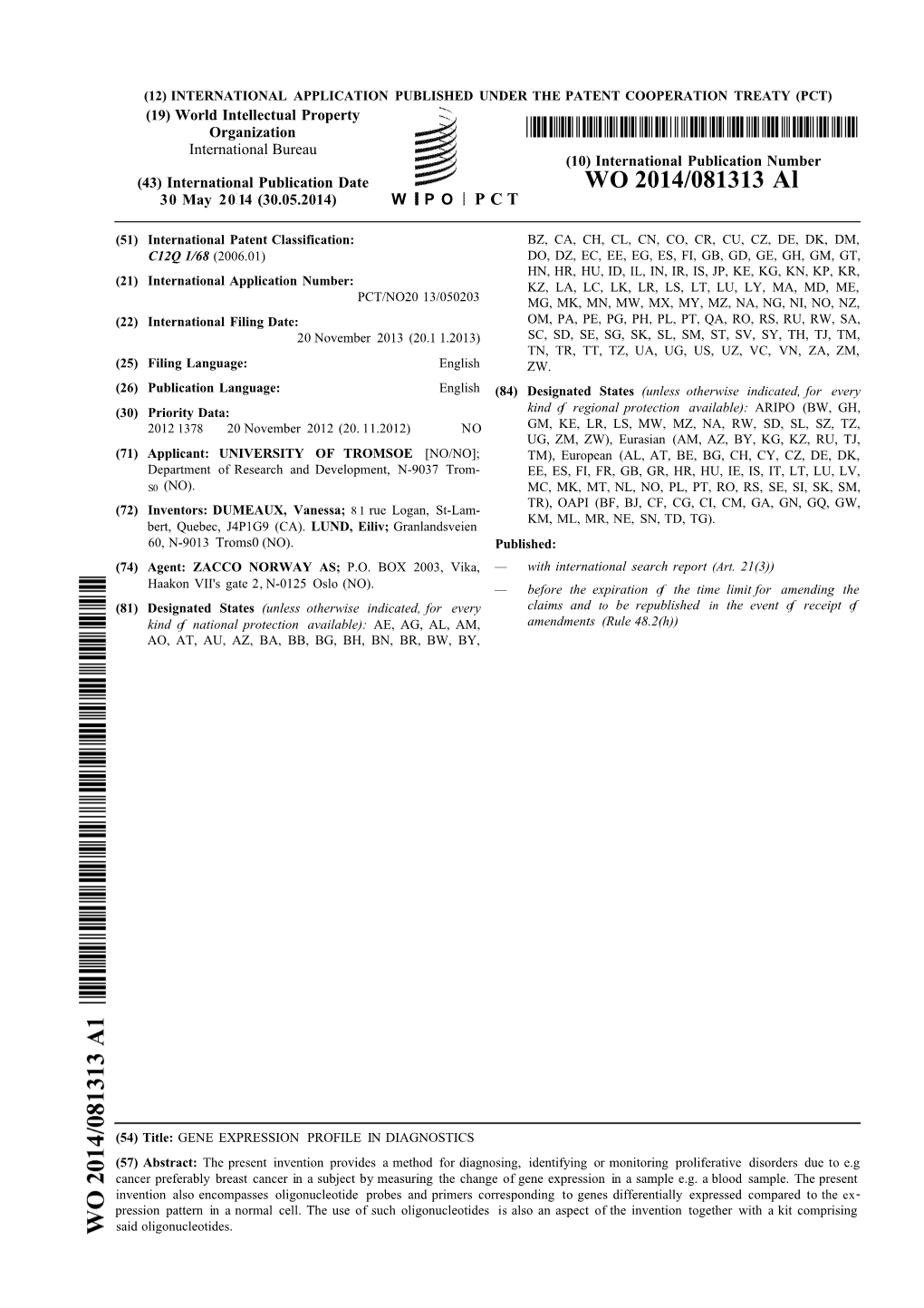 WO 2014/081313 Al 30 May 20 14 (30.05.2014) W P O P C T