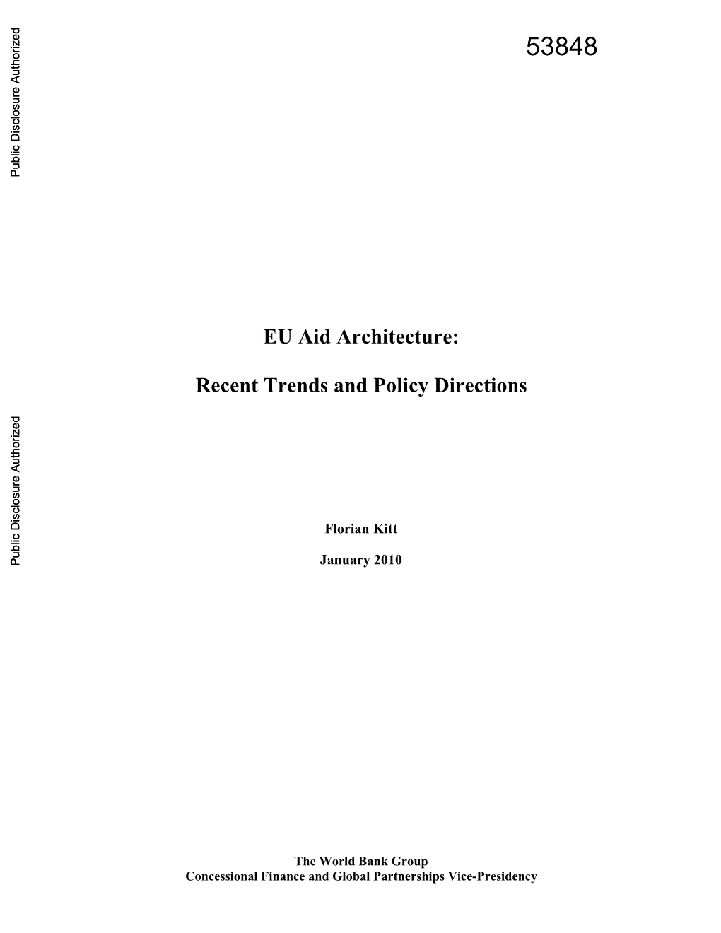 EU and the Aid Effectiveness Agenda