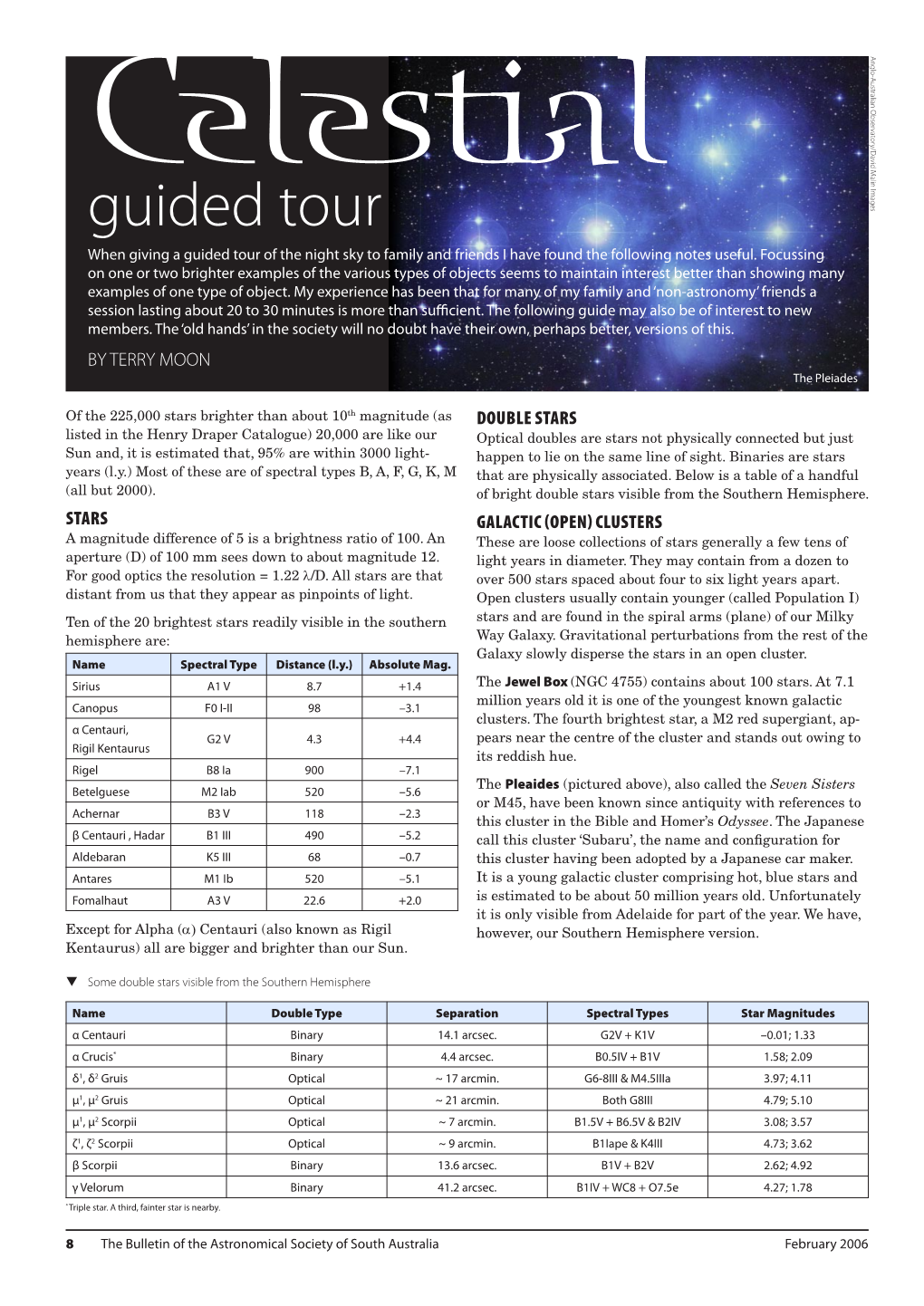 Celestial Guided Tour