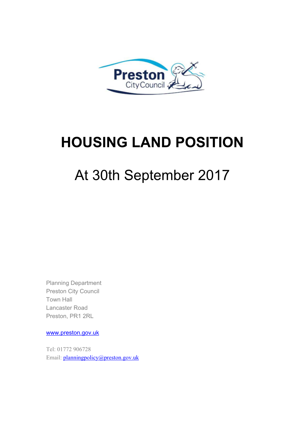 Housing Land Position at October 2017