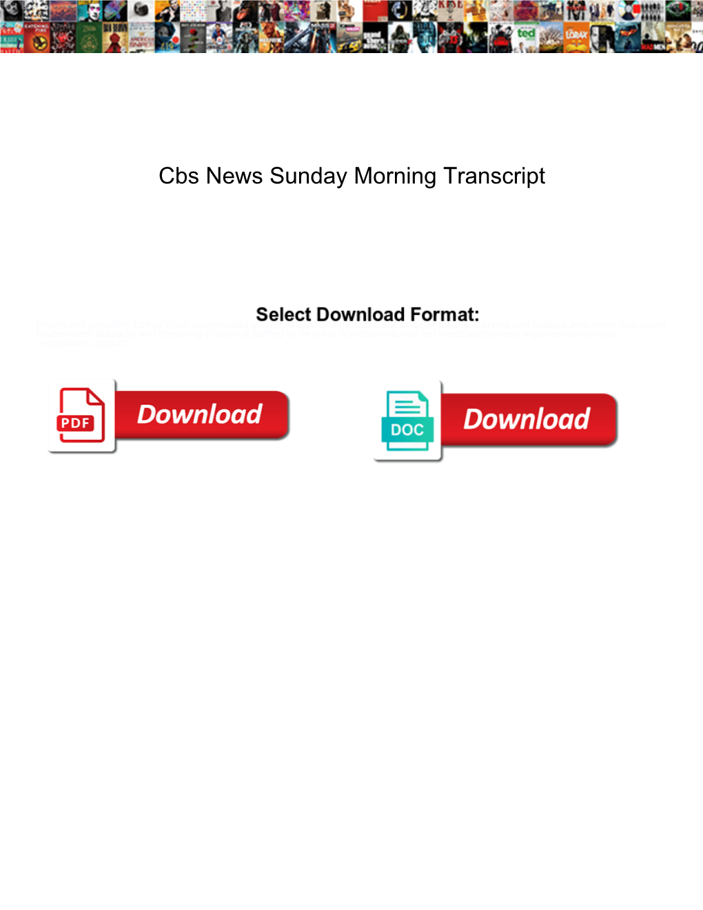 Cbs News Sunday Morning Transcript