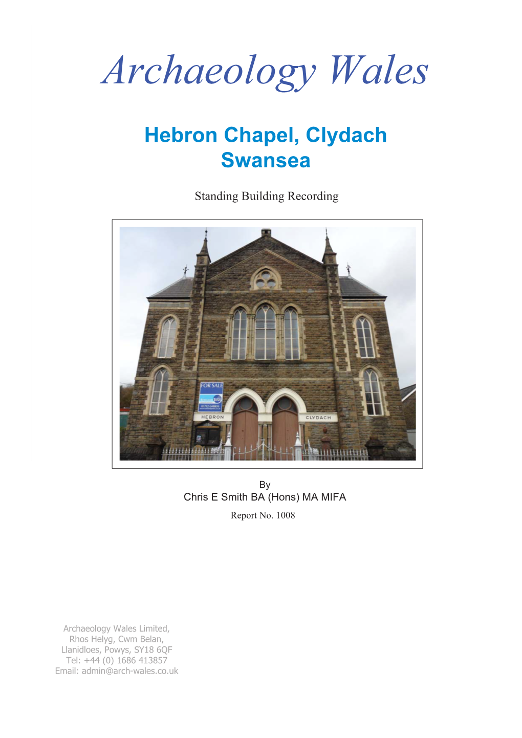 Hebron Chapel, Clydach Swansea