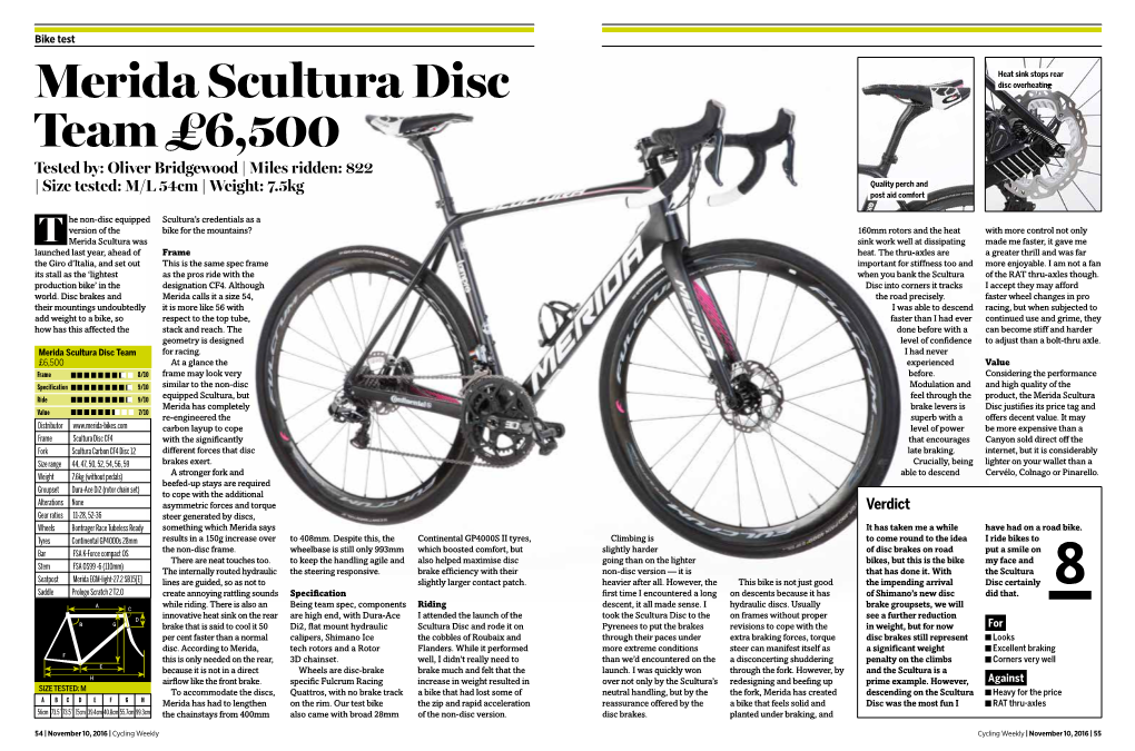 Merida Scultura Disc Team £6,500