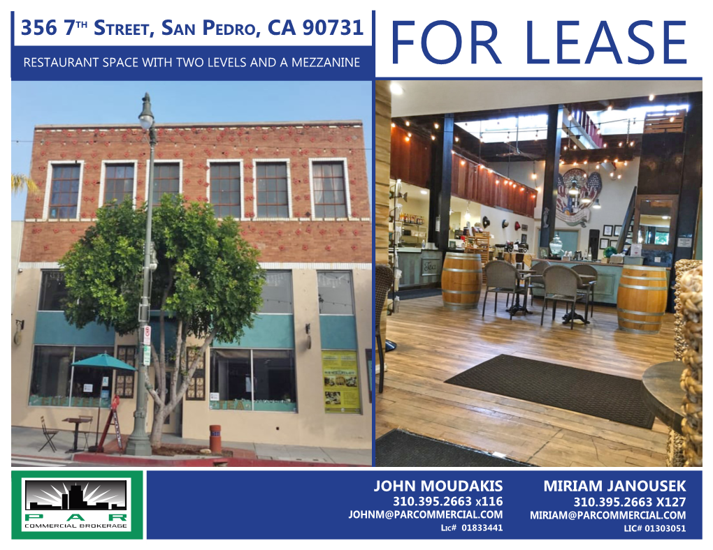 356 7Th Street, San Pedro, Ca 90731 for LEASE