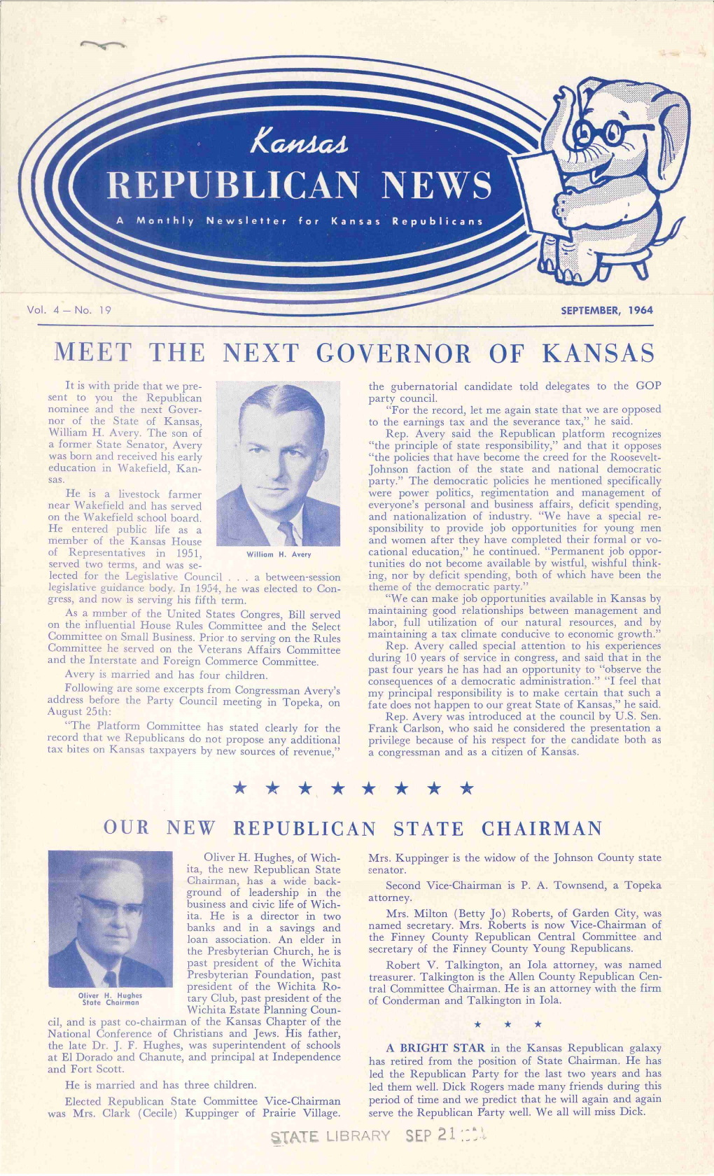 OFFICIAL PLATFORM REPUBLICAN PARTY of KANSAS 1964