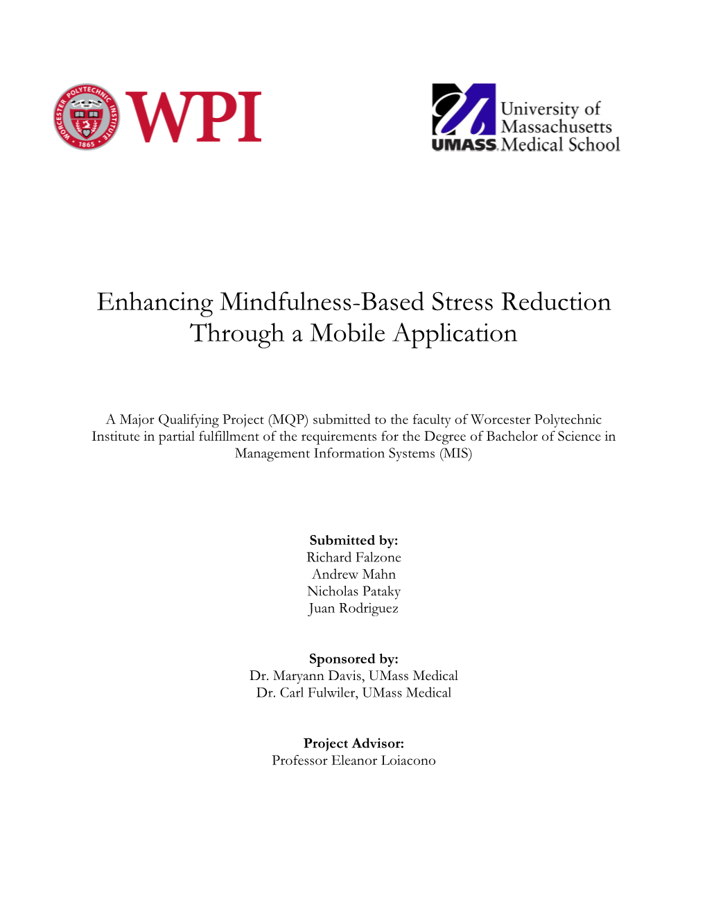 Enhancing Mindfulness-Based Stress Reduction Through a Mobile Application