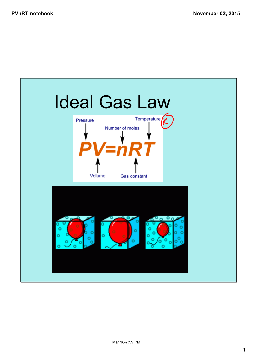 Ideal Gas Law