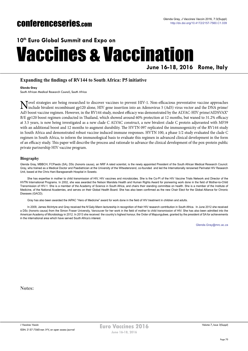 Vaccines & Vaccination