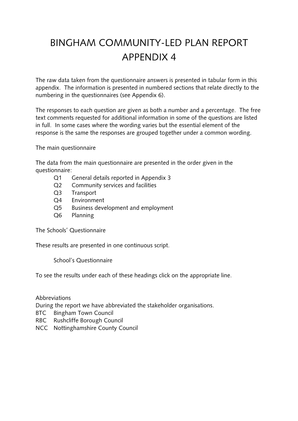 Bingham Community-Led Plan Report Appendix 4