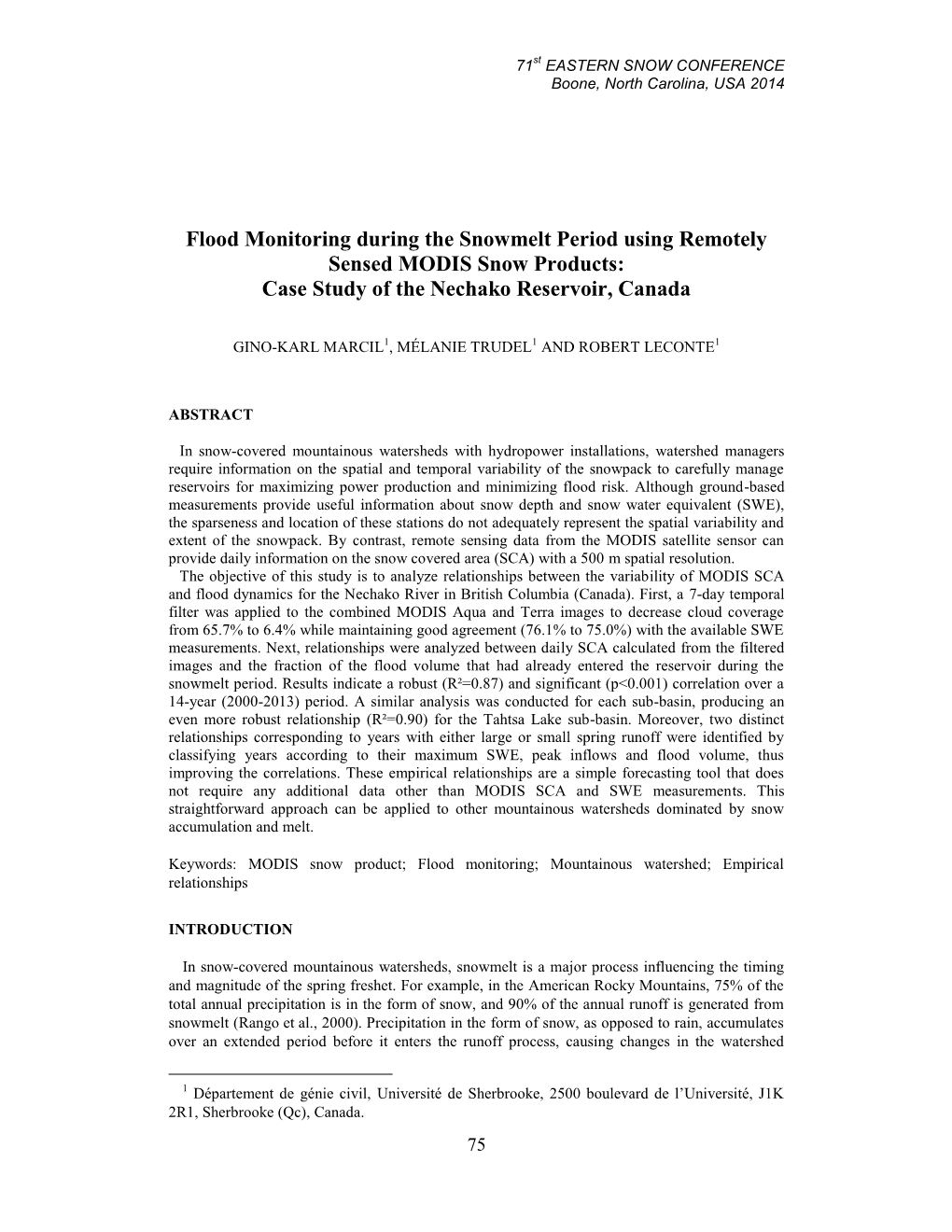 Case Study of the Nechako Reservoir, Canada