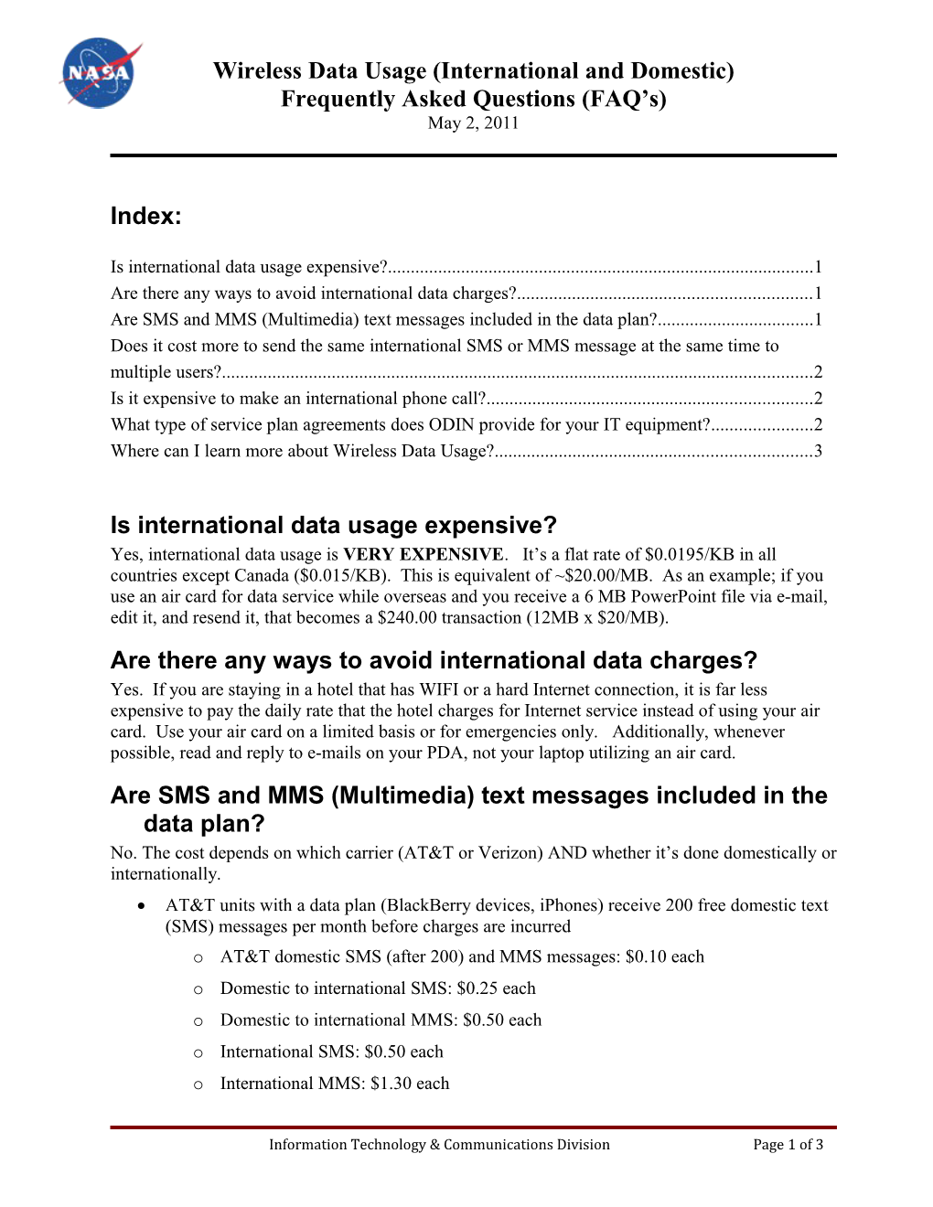 NASA Account Management System (NAMS)