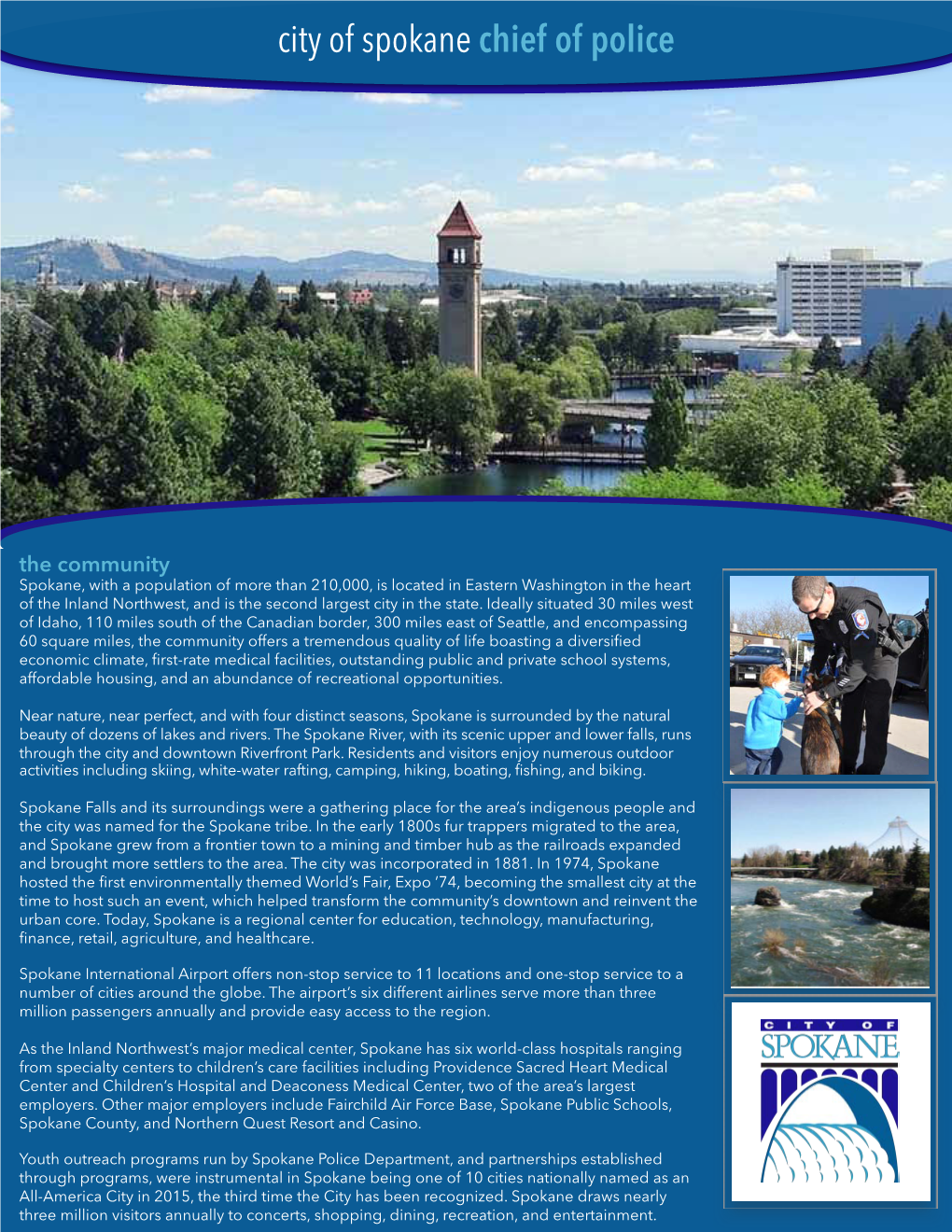 Spokane Police Chief Application Position Information