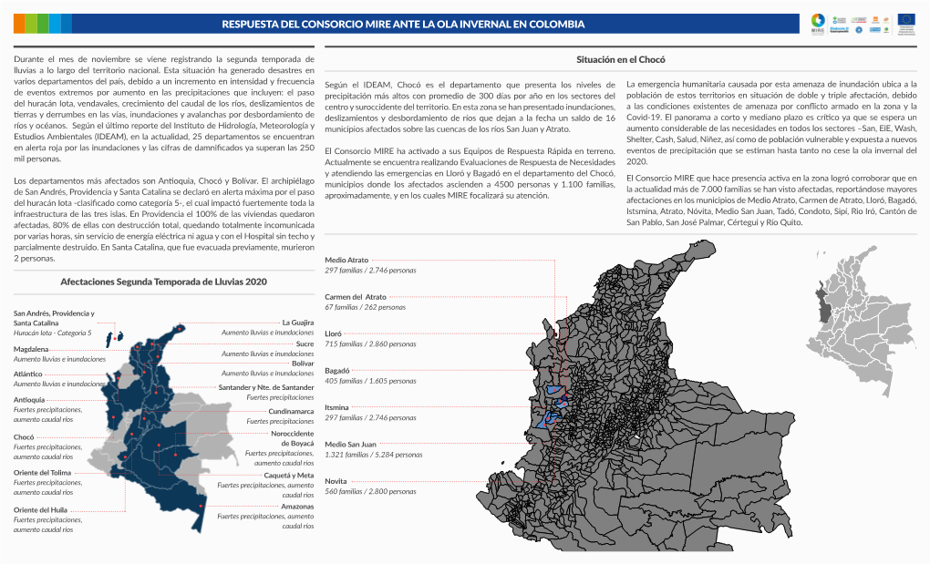 Respuesta Del Consorcio Mire Ante La Ola Invernal En Colombia