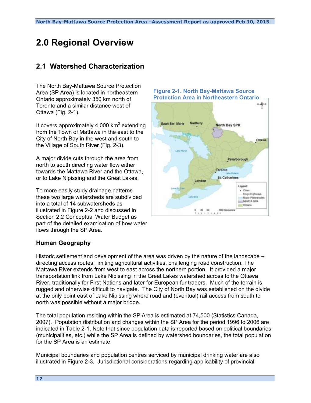 Chapter 2.0 Regional Overview