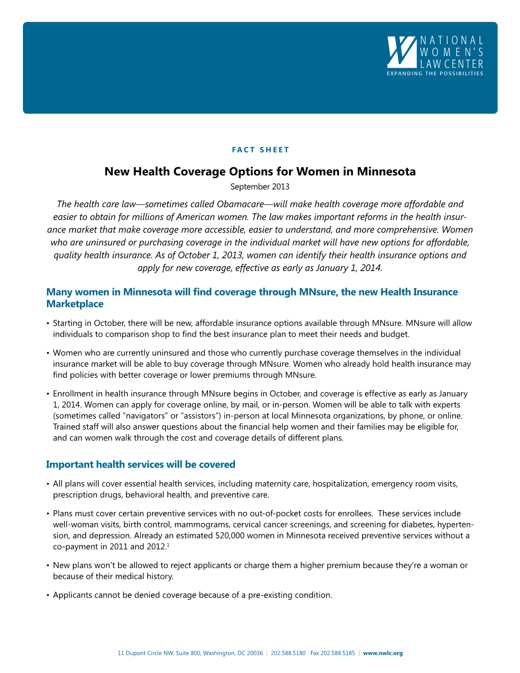New Health Coverage Options for Women in Minnesota