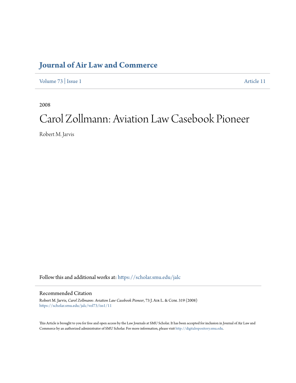 Aviation Law Casebook Pioneer Robert M