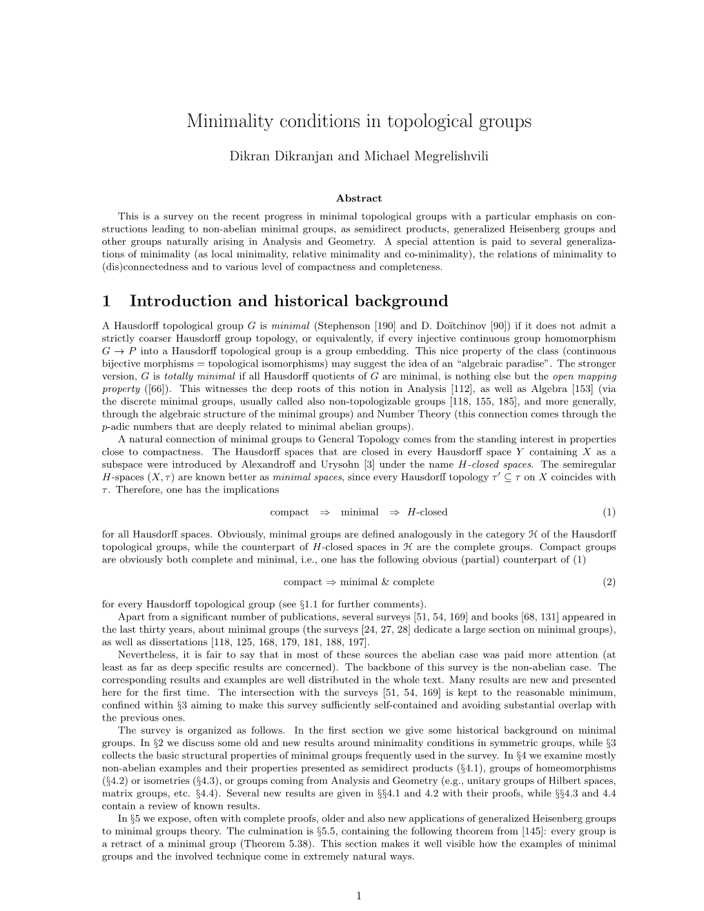 Minimality Conditions in Topological Groups