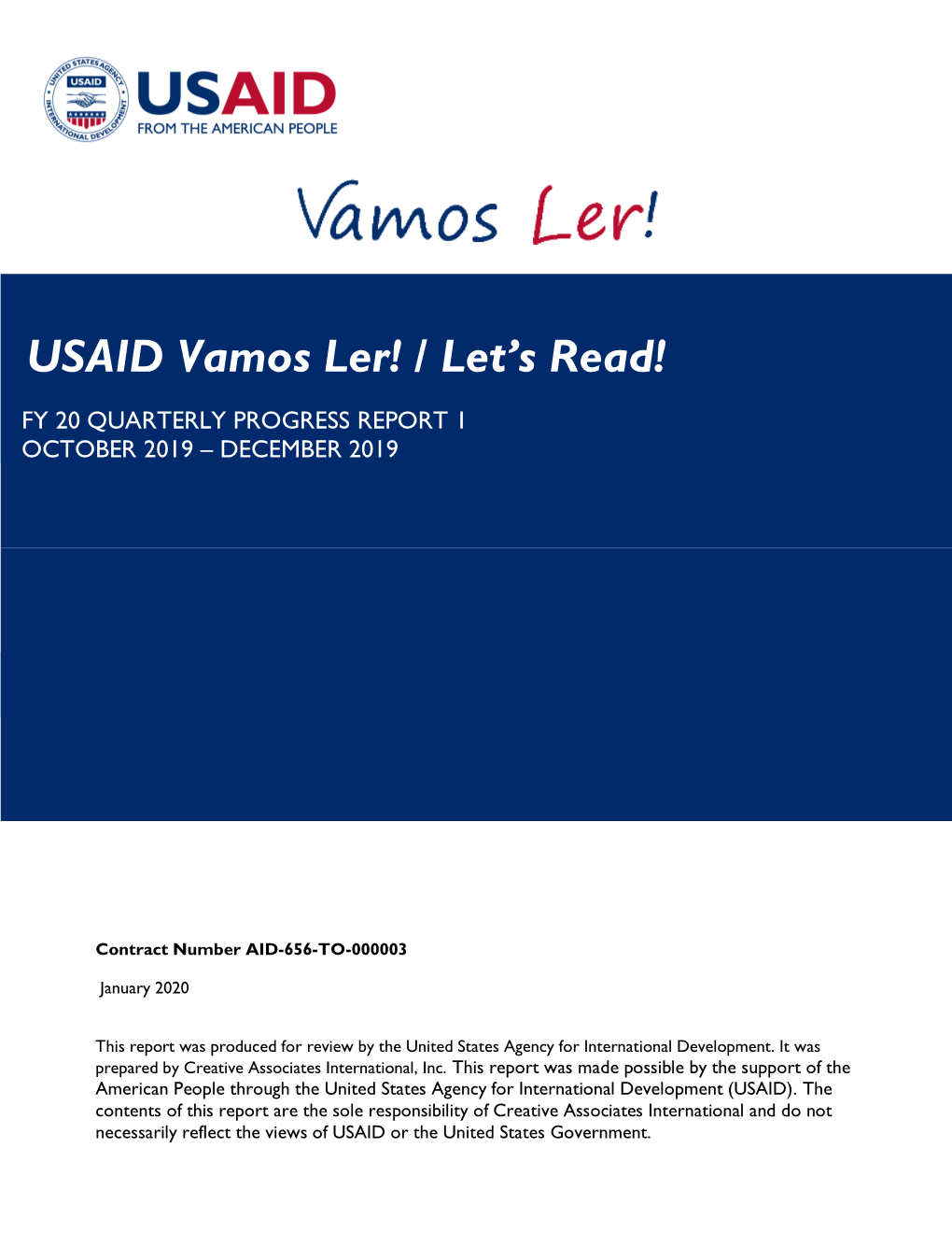 USAID Vamos Ler! / Let's Read!