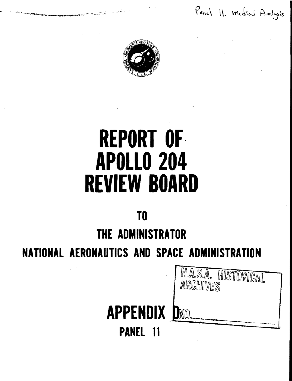 Report Of· Apollo 204 Review Board