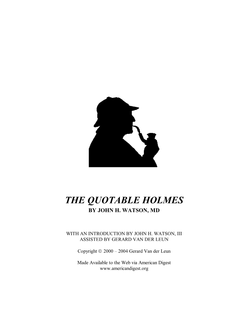 Quotable Sherlock Holmes