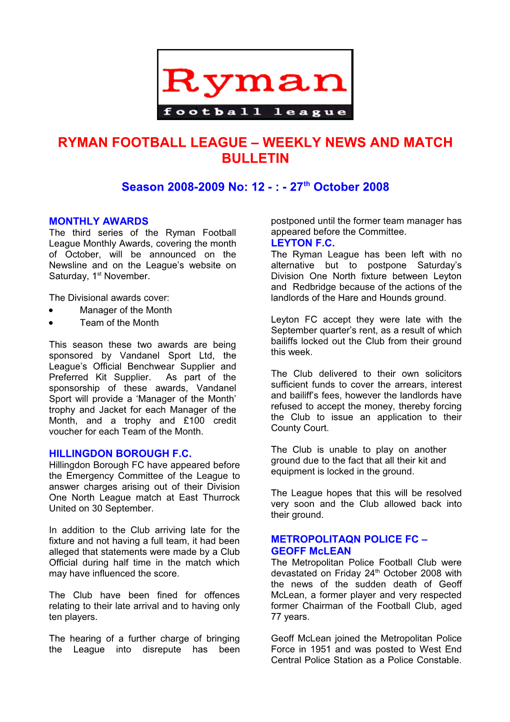 Ryman Football League