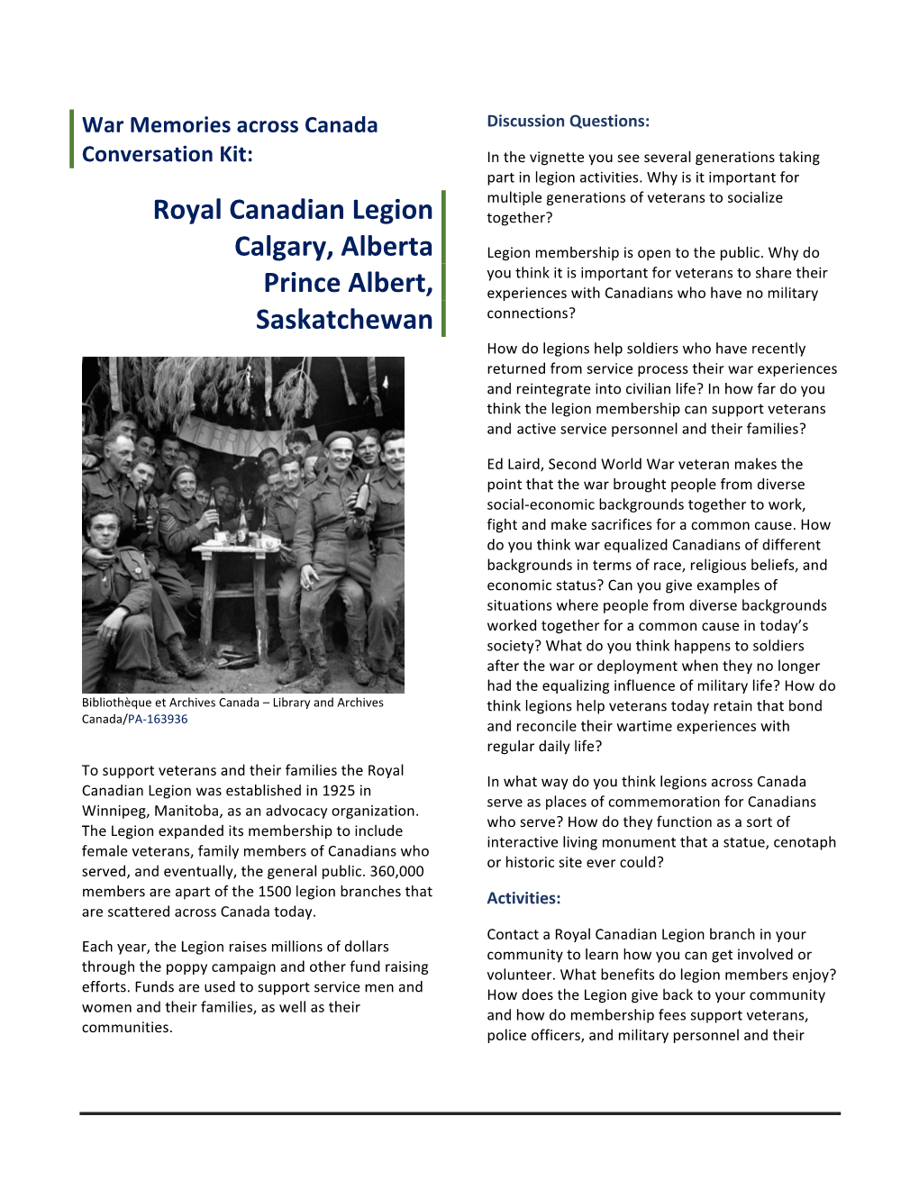 Royal Canadian Legion Together?