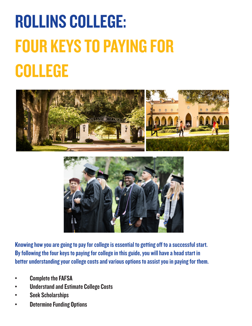 Four Keys to Paying for College