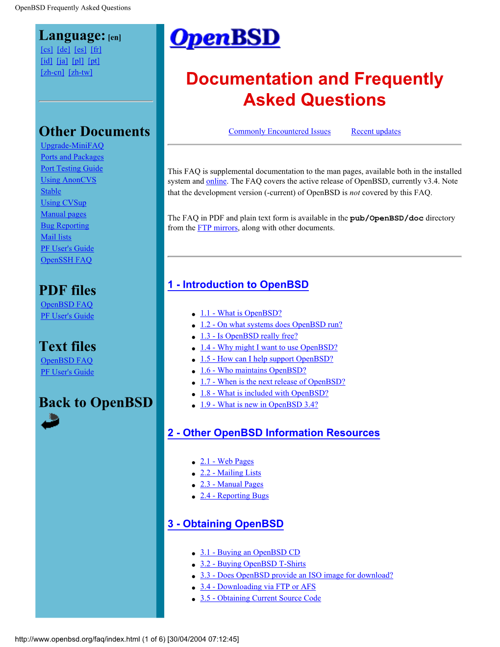 Openbsd Frequently Asked Questions
