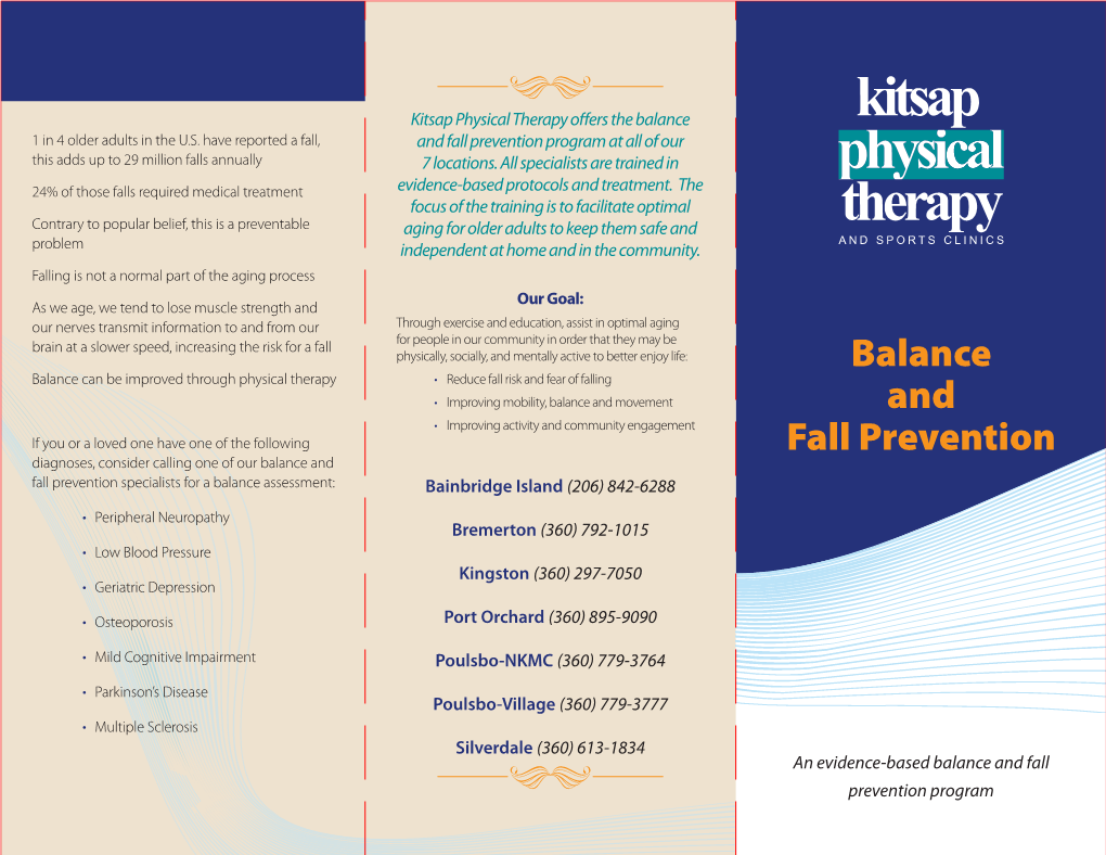 Balance and Fall Prevention