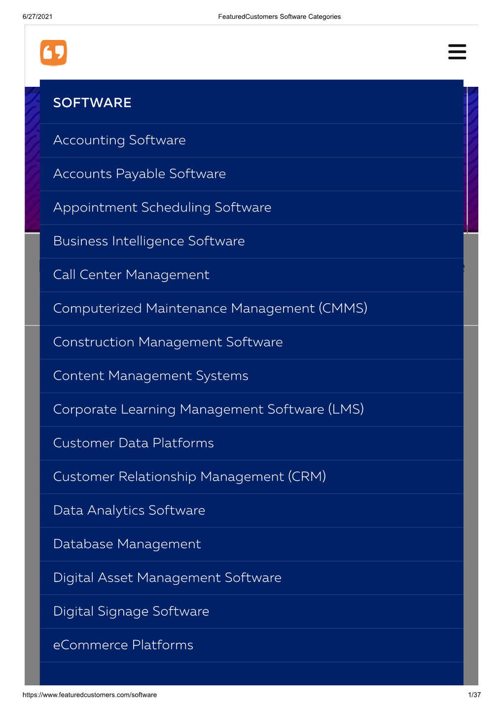 Software Categories