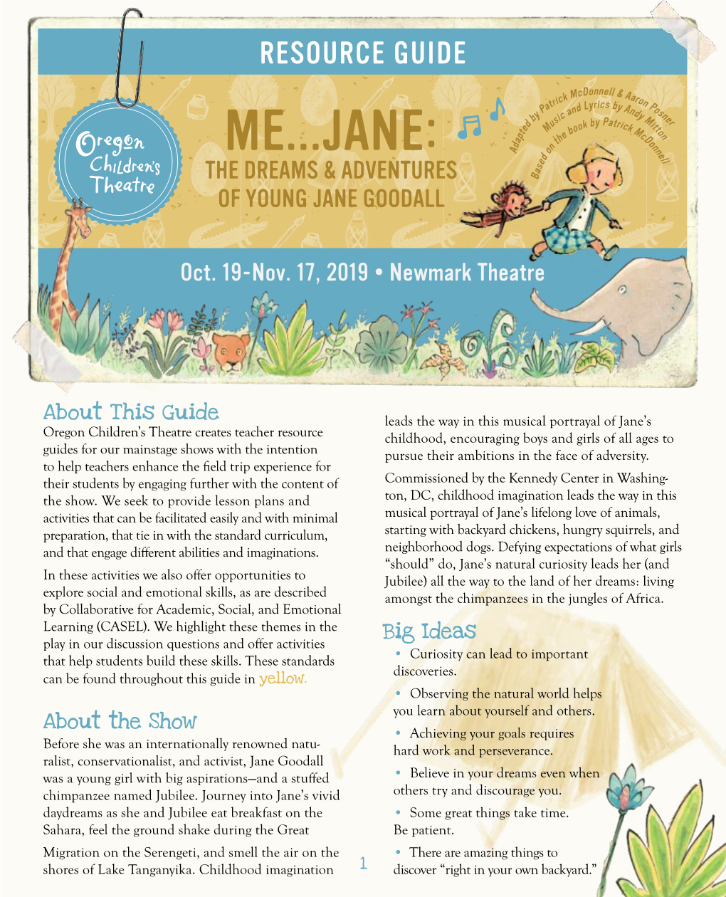 ME...JANE: D Ll E S a B the DREAMS & ADVENTURES of YOUNG JANE GOODALL