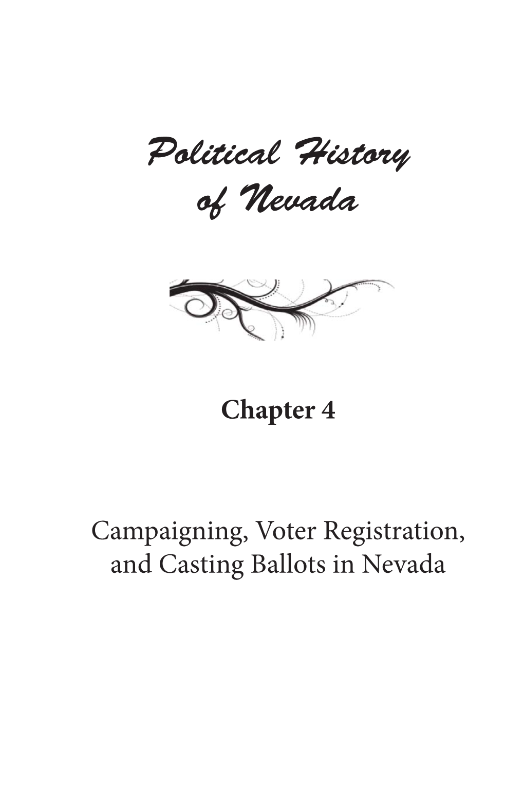 Political History of Nevada: Chapter 4